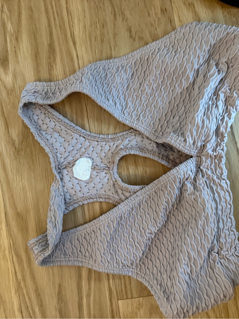 Booty by Brabants Women’s Textured Racerback Bralette - Taupe